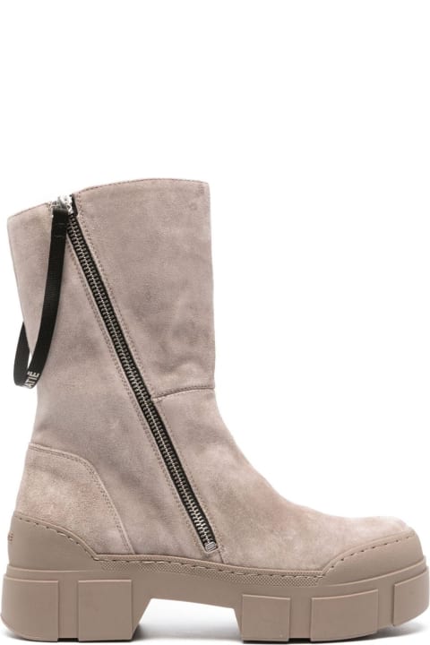 Fashion for Women Vic Matié Taupe Brown Calf Suede Roccia Boots