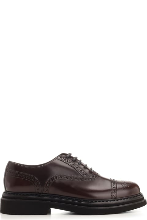Shoes Sale for Men Dolce & Gabbana Brushed Leather Oxford Shoes