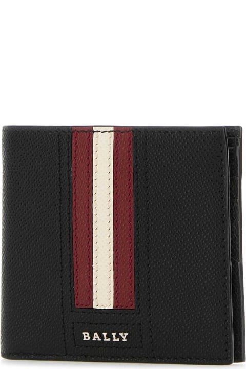 Wallets for Men Bally Black Leather Trasai Wallet