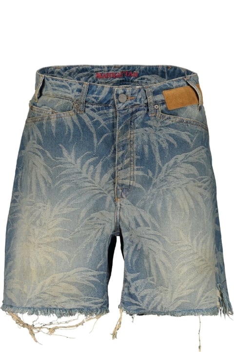 Palm Angels for Men Palm Angels Jungle Denim Shorts