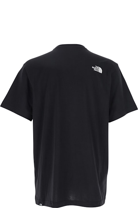 Homeware The North Face Black T-shirt With Maxi Logo Printed On The Front And Back In Cotton Blend Man