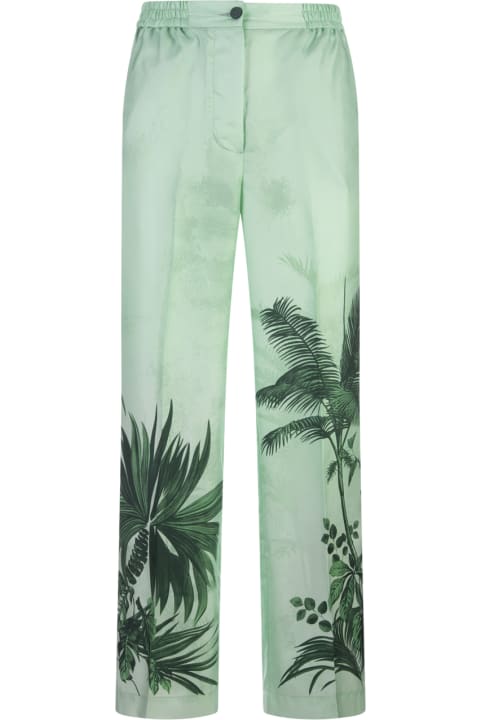 For Restless Sleepers Pants & Shorts for Women For Restless Sleepers Flowers Green Atti Trousers