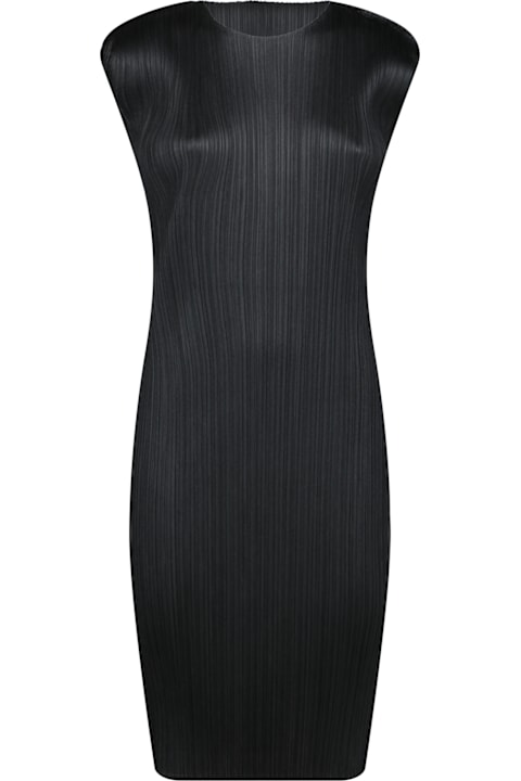 Issey Miyake for Women Issey Miyake Basic Mini Pleats Black Dress
