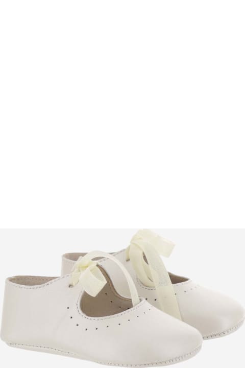Bonpoint Shoes for Girls Bonpoint Nappa Leather Shoes With Bow
