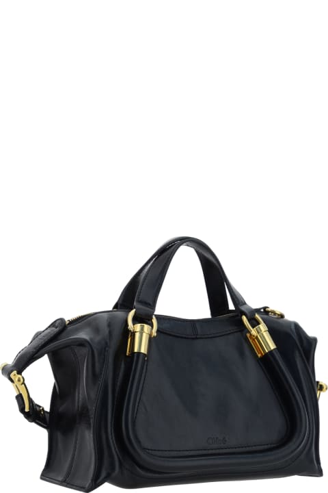 Chloé Black Leather Paraty 24 Handbag
