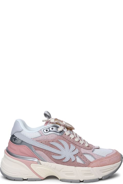 Palm Angels for Women Palm Angels 'pa 4' Pink Leather Blend Sneakers