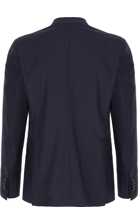 Tagliatore Suits for Men Tagliatore Midnight Blue Wool Blend Blazer