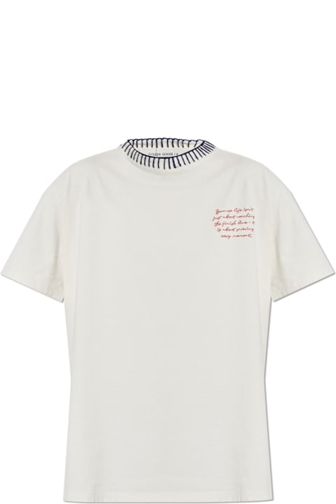 Golden Goose Womenのセール Golden Goose T-shirt With Embroidered Pattern