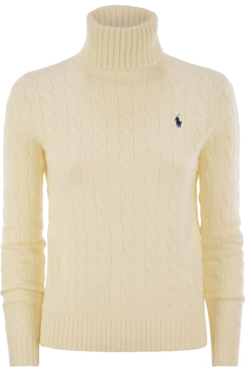 Homeware Ralph Lauren Wool And Cashmere Cable-knit Turtleneck Sweater