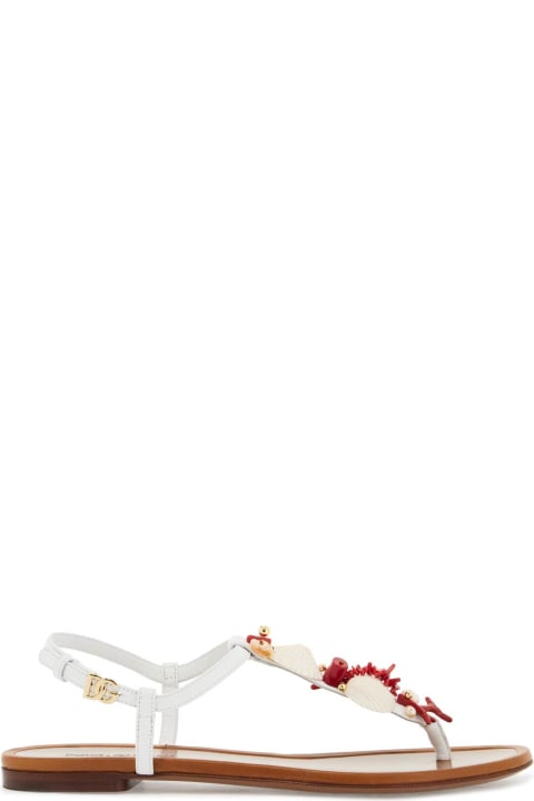 Dolce & Gabbana Sandals for Men Dolce & Gabbana 'nappa Flip-flops With Coral