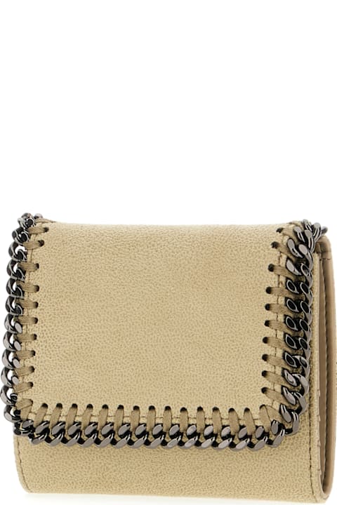 Stella McCartney for Women Stella McCartney Khaki Green Shaggy Deer Falabella Wallet