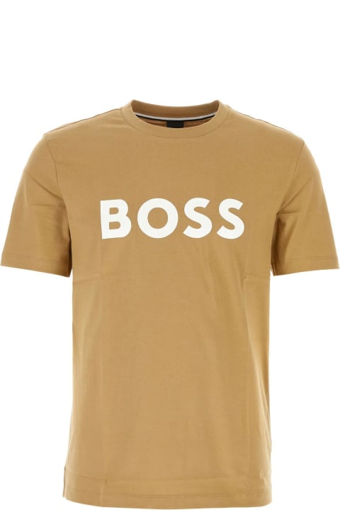 Hugo Boss Men Hugo Boss Camel Cotton T-shirt