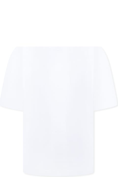 أدوات منزلية MM6 Maison Margiela White T-shirt For Kids With Logo