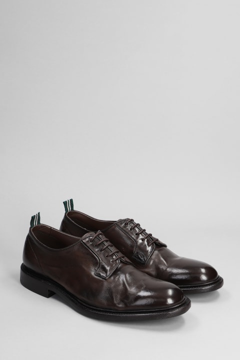 Lace Up Shoes In Brown Leather