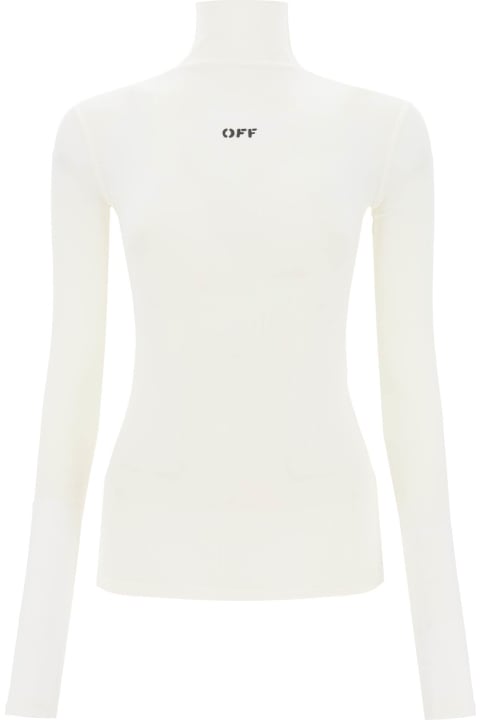 ウィメンズ Off-Whiteのニットウェア Off-White Funnel-neck T-shirt