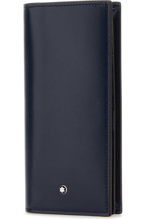 Montblanc Wallets for Women Montblanc Navy Blue Leather Wallet