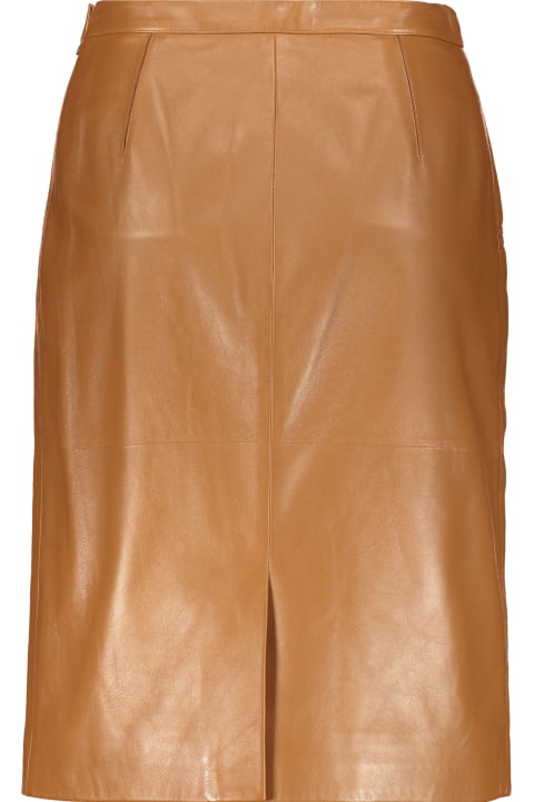 ウィメンズ Burberryのスカート Burberry Leather Skirt