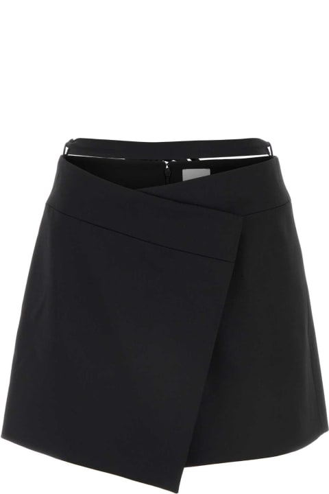 Patou Skirts for Women Patou Black Stretch Wool Mini Skirt