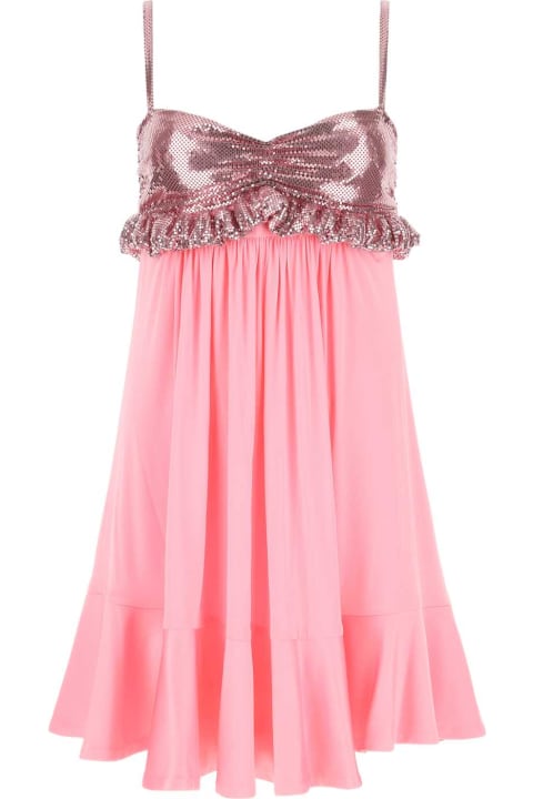 Fashion for Women Paco Rabanne Pink Stretch Viscose Dress