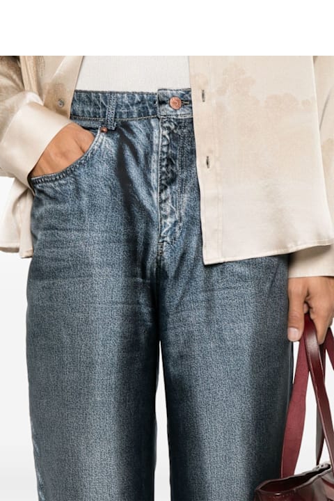 Pierre-Louis Mascia for Men Pierre-Louis Mascia Denim Print Silk Trousers