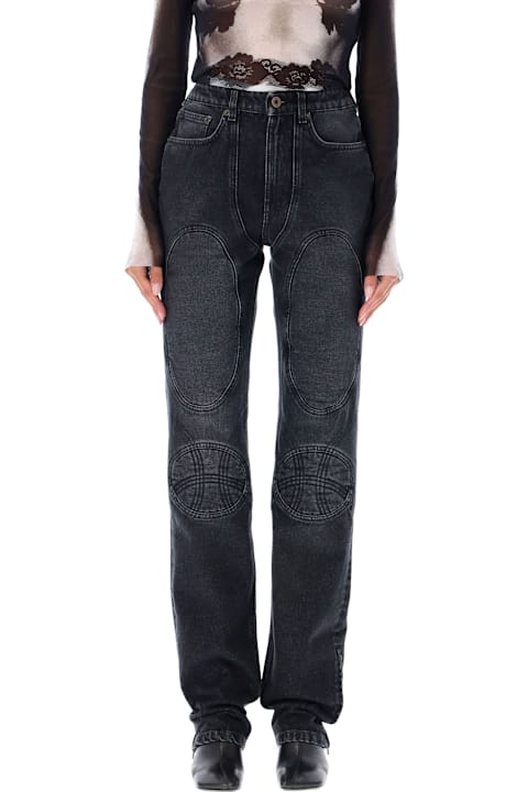 Homeware Jean Paul Gaultier Lacing Knee Bonded Jeans
