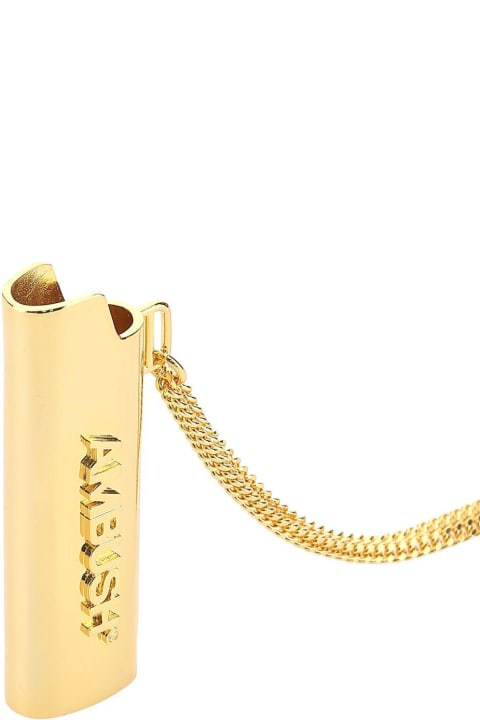 Jewelry Sale for Men AMBUSH Gold Metal Lighter Case Necklace