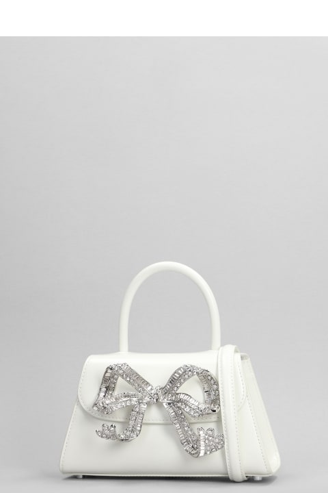 Bags for Women self-portrait Diamante Mini Hand Bag In White Leather