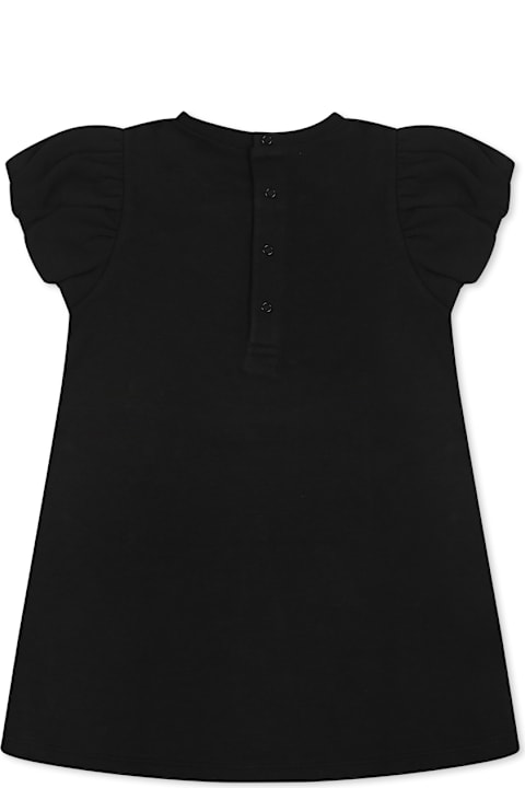 Homeware Marc Jacobs Black Dress For Baby Girl With Bag Print