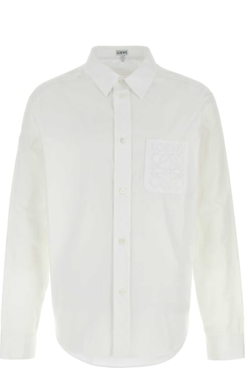 Loewe Shirts for Men Loewe White Poplin Shirt