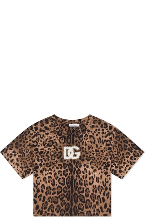 ملابس علوية لـ بنات Dolce & Gabbana T-shirt Con Stampa