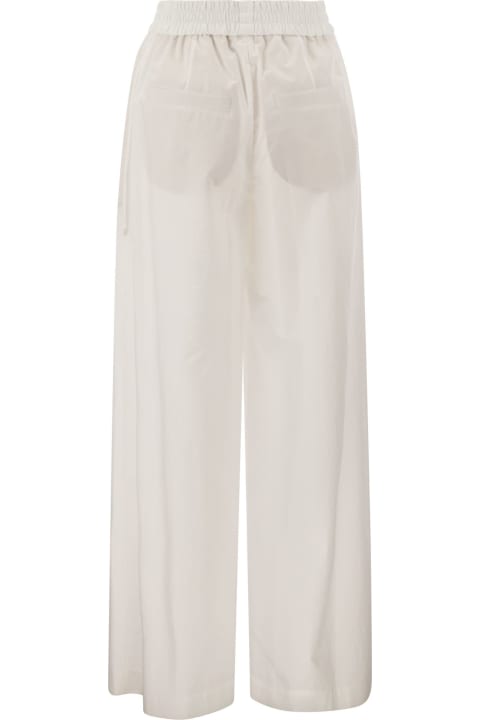 Brunello Cucinelli Clothing for Women Brunello Cucinelli Relaxed Light Cotton Trousers