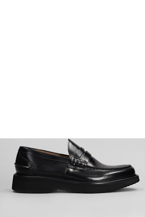 Green George Shoes for Men Green George Loafers In Black Leather