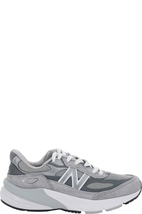 Homeware New Balance Grey Low Top Sneakers With Logo Detail In Suede And Tech Fabric Woman