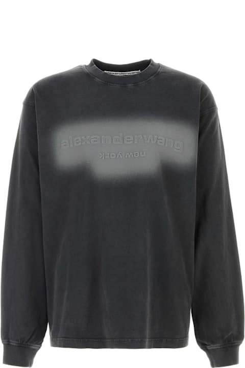 Alexander Wang Kids Alexander Wang Charcoal Cotto Oversize T-shirt