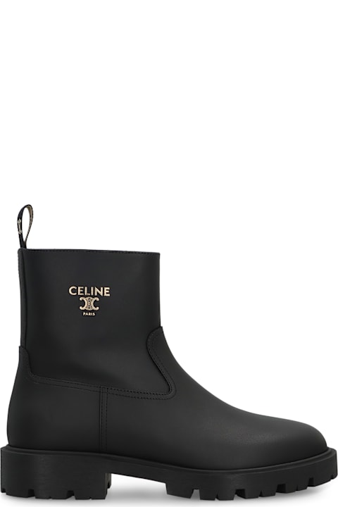 Celine Margaret Boots In Leather