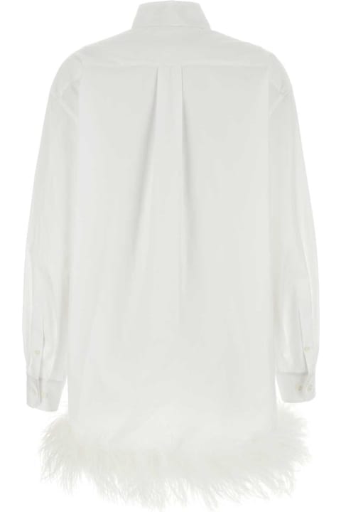 Miu Miu Topwear for Women Miu Miu White Poplin Shirt Dress