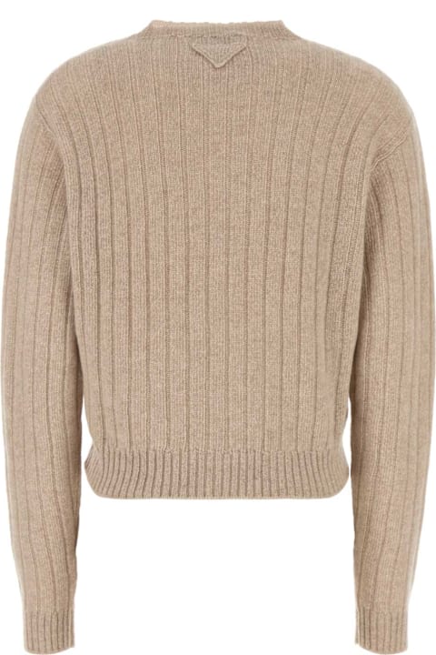 Fleeces & Tracksuits for Women Prada Sand Cashmere Sweater