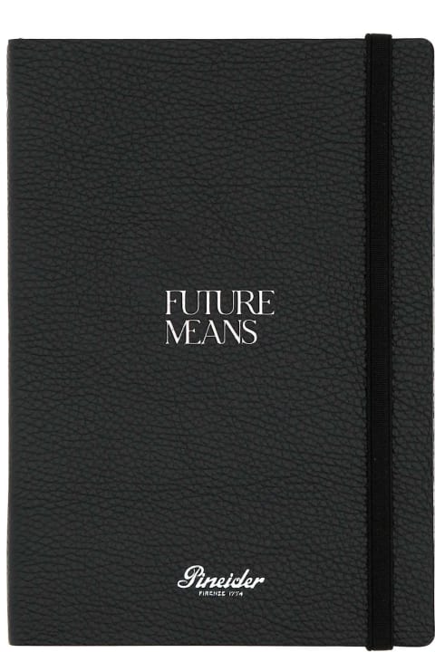 インテリア Pineider Black Leather Future Means Diary