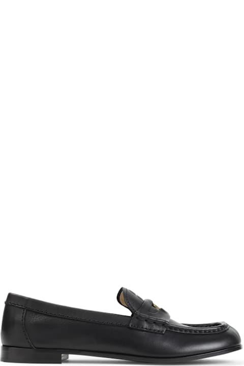 أحذية مسطحة لـ السيدات Miu Miu Nappa Calf Leather Loafers