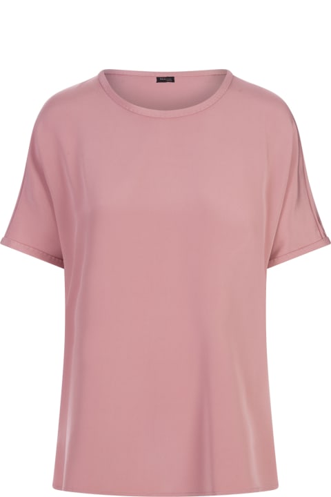 Kiton Topwear for Women Kiton Pink Silk T-shirt