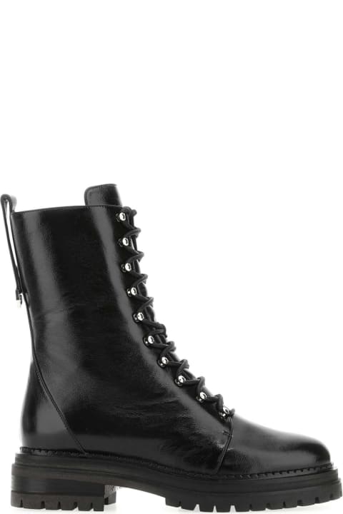 ウィメンズ新着アイテム Sergio Rossi Black Leather Sr Joan Ankle Boots