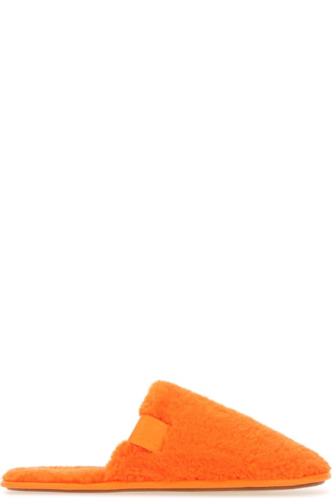Other Shoes for Men Loewe Fluo Orange Pile Slippers