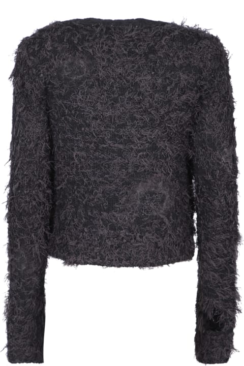 Acne Studios Sweaters for Women Acne Studios Distressed Black Sweater