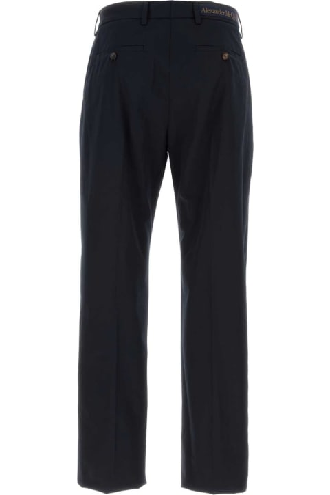 Clothing Sale for Men Alexander McQueen Midnight Blue Cotton Pant