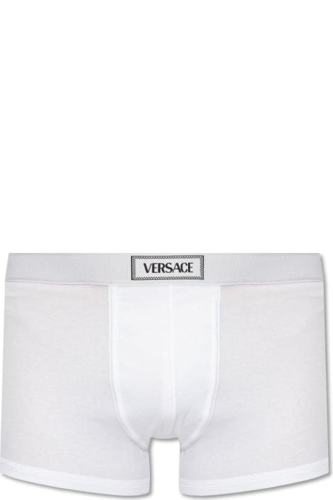 Underwear for Men Versace 90s Logo-waistband Stretched Boxer Briefs