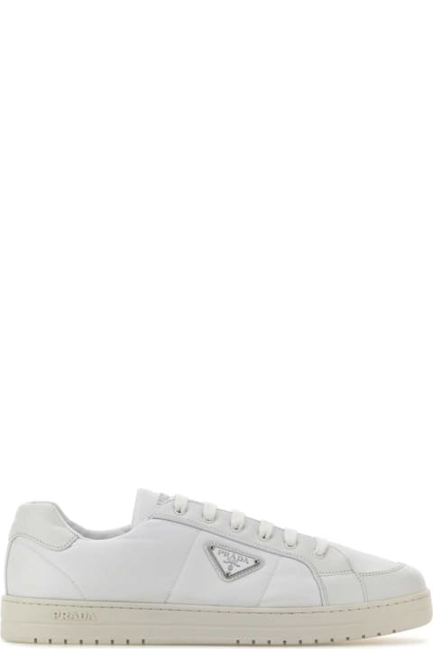 Prada Sneakers for Men Prada White Re-nylon And Nappa Leather Downtown Sneakers