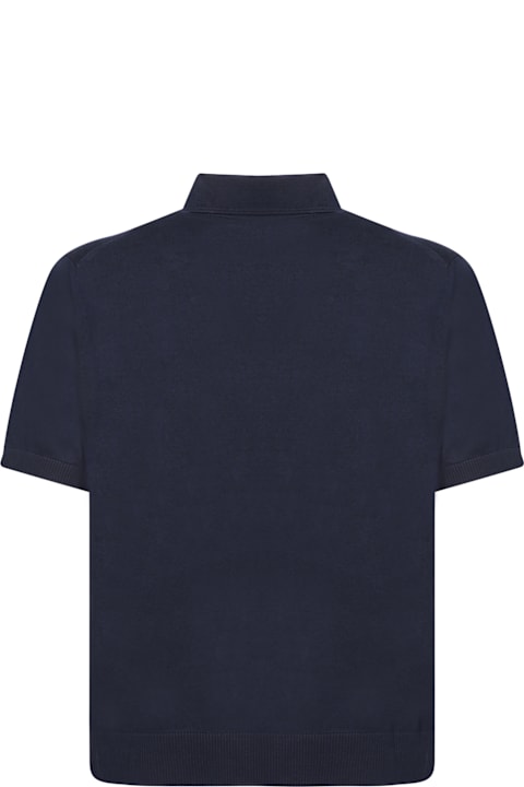 Etro Topwear for Men Etro Knitted Blue Polo Shirt