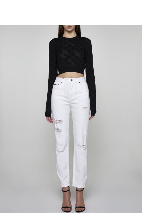 Dolce & Gabbana Pants & Shorts for Women Dolce & Gabbana Rips Boyfriend Jeans