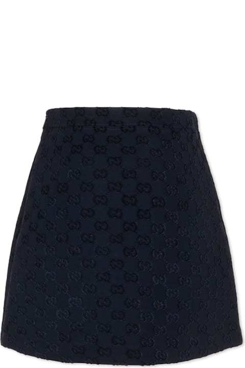 Homeware Gucci Blue Skirt For Girl With Gg