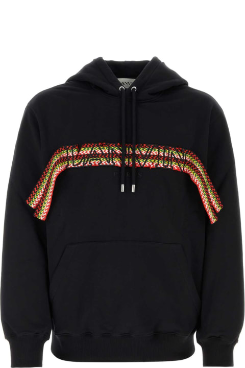 Lanvin Fleeces & Tracksuits for Men Lanvin Black Cotton Sweatshirt